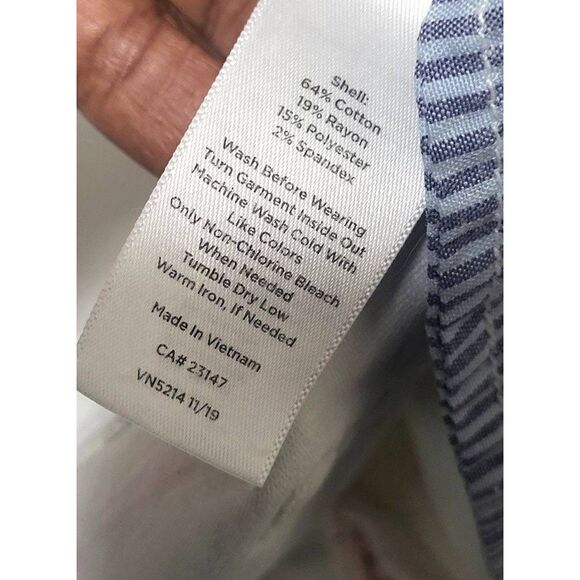 Talbots Beach Scene Pants Women's Size  8 White High-Rise Cropped Leg Jegging - Picture 13 of 13